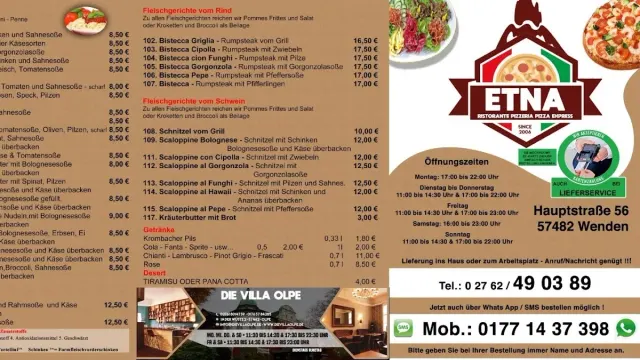 BookNoFees : Restaurant – Etna Pizzeria – Wenden – Pizzeria Etna, photo n° 2