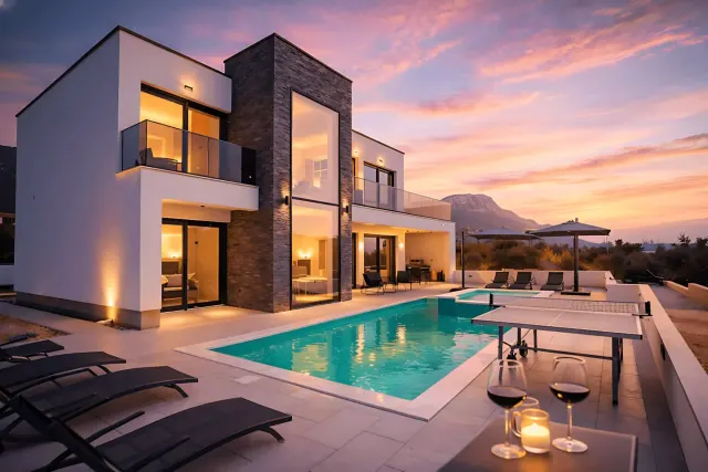 BookNoFees: Villa « Just be Happy » · Vue sur la mer · Piscine · Jacuzzi – Kaštel Stari